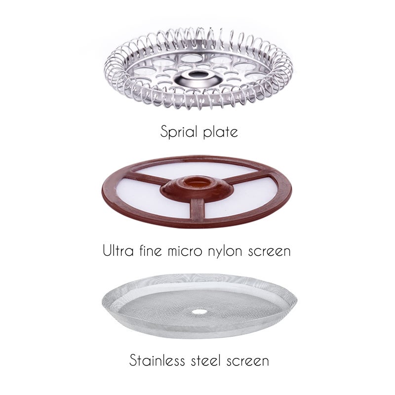 EASYWORKZ French Press Filter Replacement Parts - 3 Pcs Set for Easyworkz 12 oz Coffee press Cafetiere - Image 2